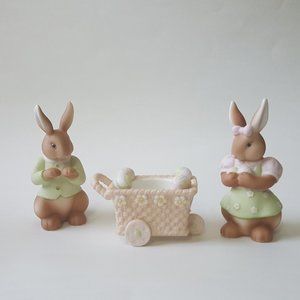 Baby Bertie & Bea Easter Bunny Candle Holder w Box